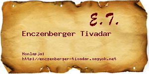 Enczenberger Tivadar névjegykártya